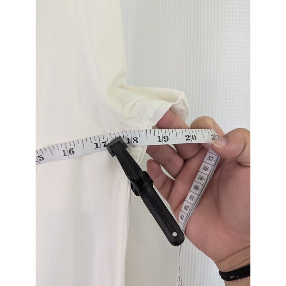 Kate Spade Saturday White Cotton Pleated Dress Short Sleeve Knee Medium (M13) - Picture 6 of 8